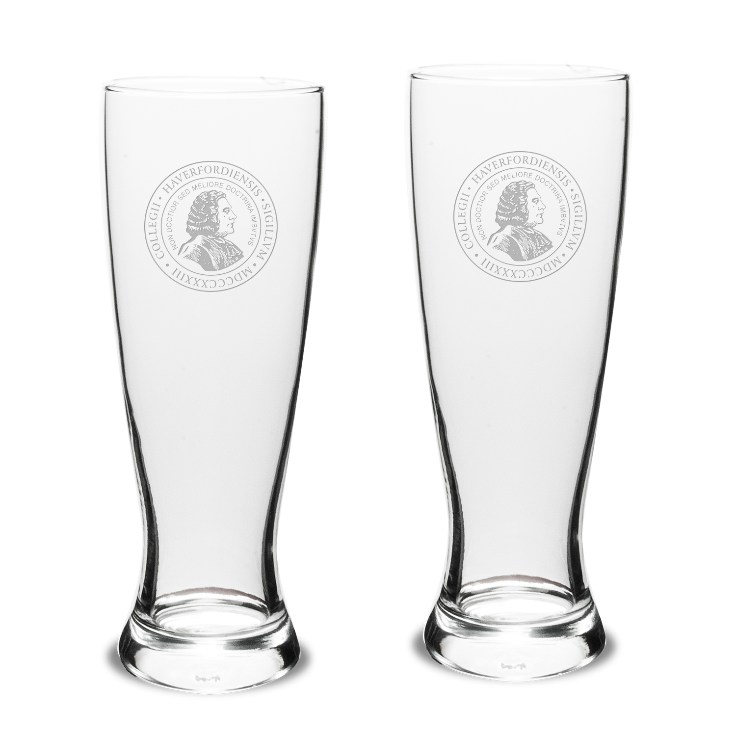 Haverford College 23oz. Stylish University Pilsner Glass Set