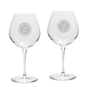Capital University Crusaders Team 22oz. 2-Piece Luigi Bormioli Titanium Robusto Wine Glass Set