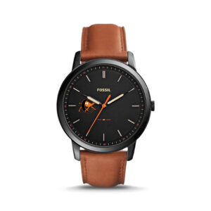 Fossil Campbell Fighting Camels The Minimalist Slim Light Brown Leather Watch