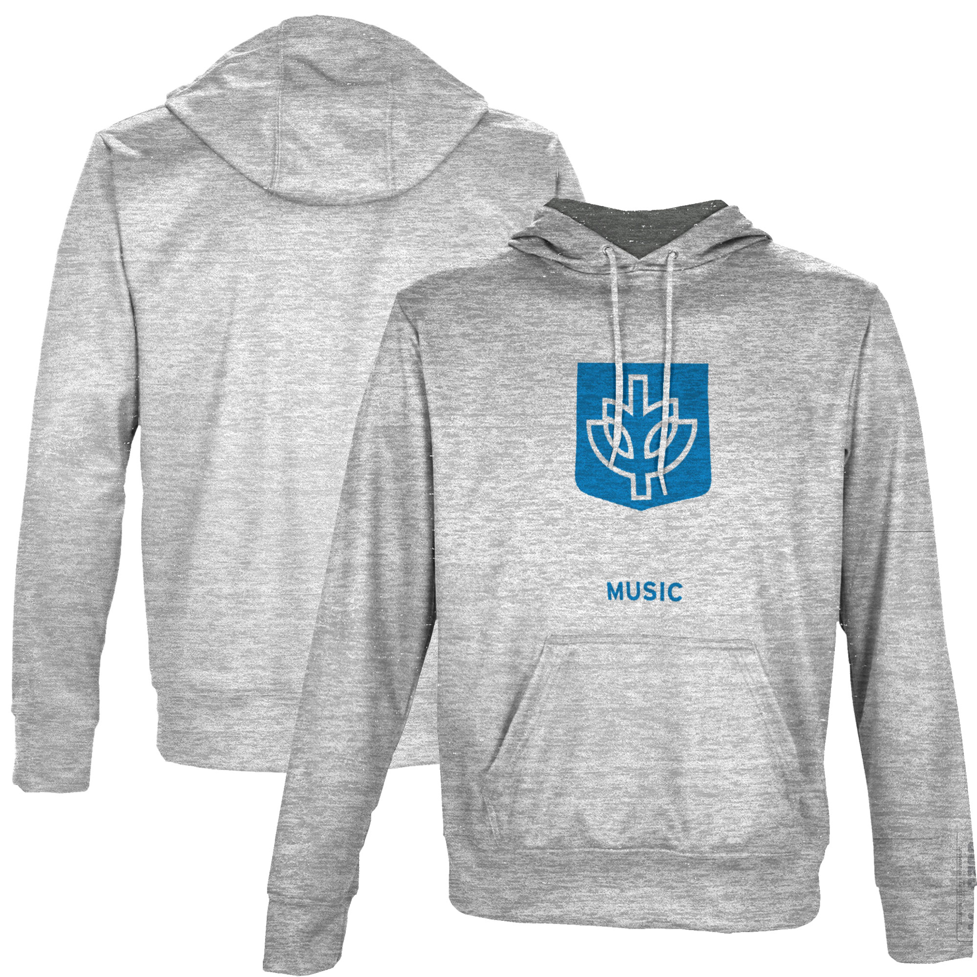 Men's ProSphere Gray DePaul Blue Demons Music Name Drop Pullover Hoodie