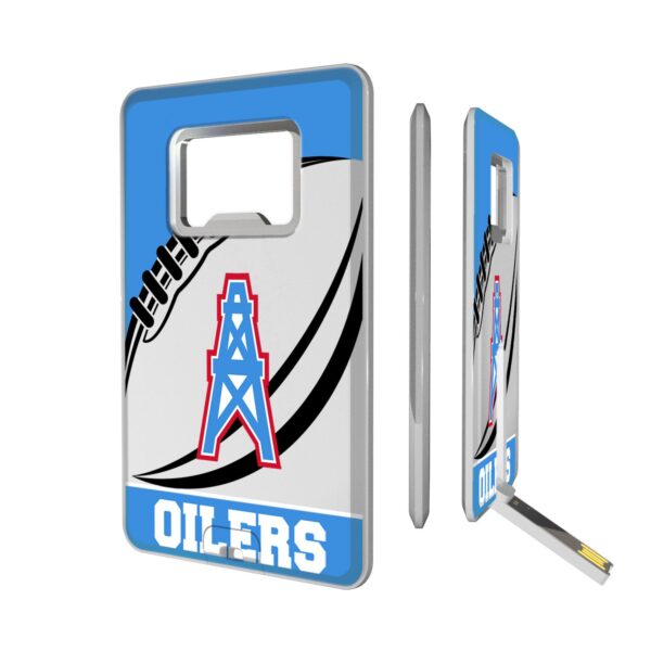 Houston Oilers 32GB Passtime Design Credit Card USB Drive with Bottle Opener