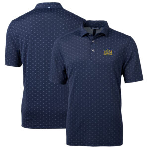Men's Cutter & Buck Navy Drexel Dragons Big & Tall Virtue Eco Pique Tile Print Recycled Polo