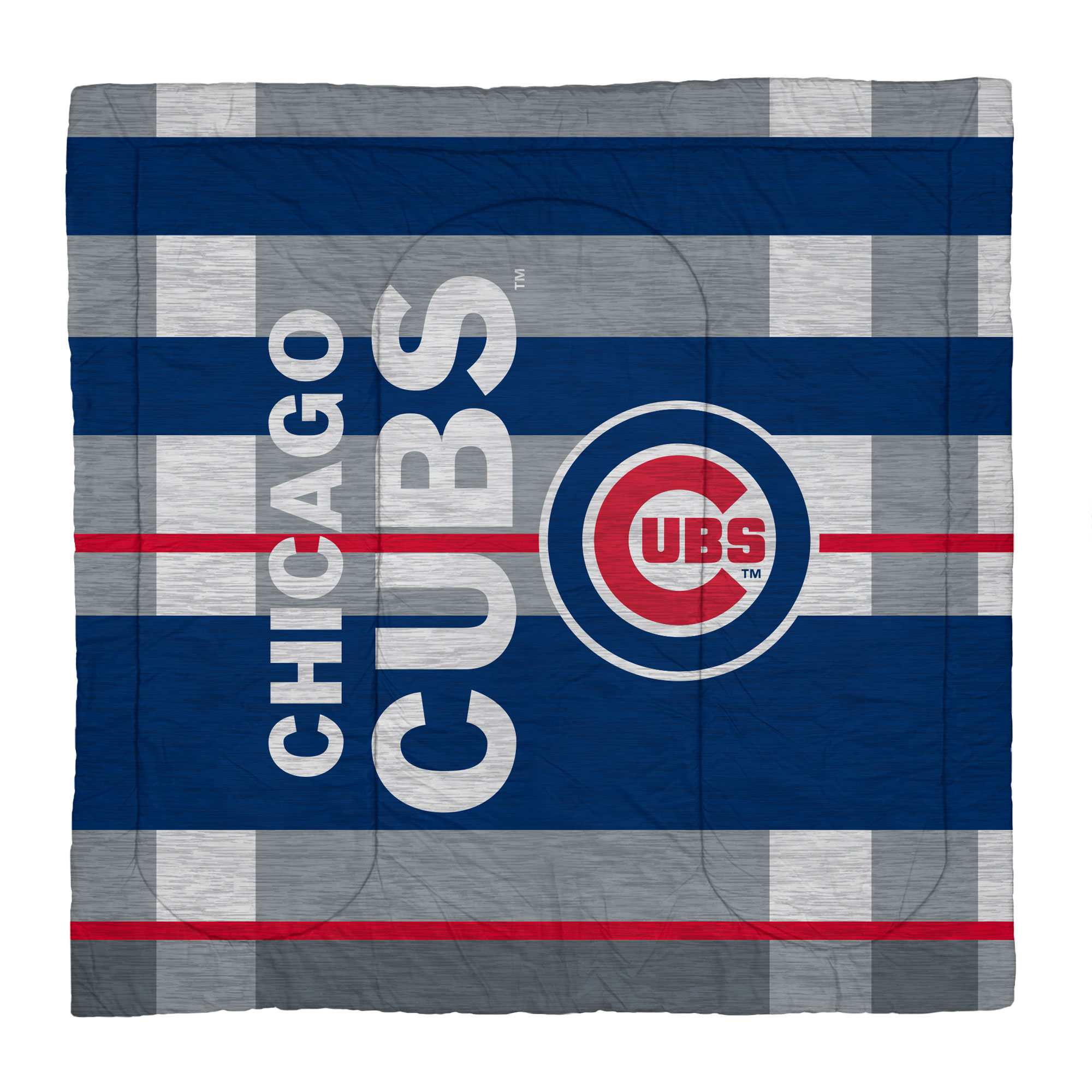 Chicago Cubs Heathered Stripe 3-Piece Full/Queen Bed Set - Image 3