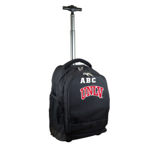 MOJO Black UNLV Rebels 19'' Personalized Premium Wheeled Backpack