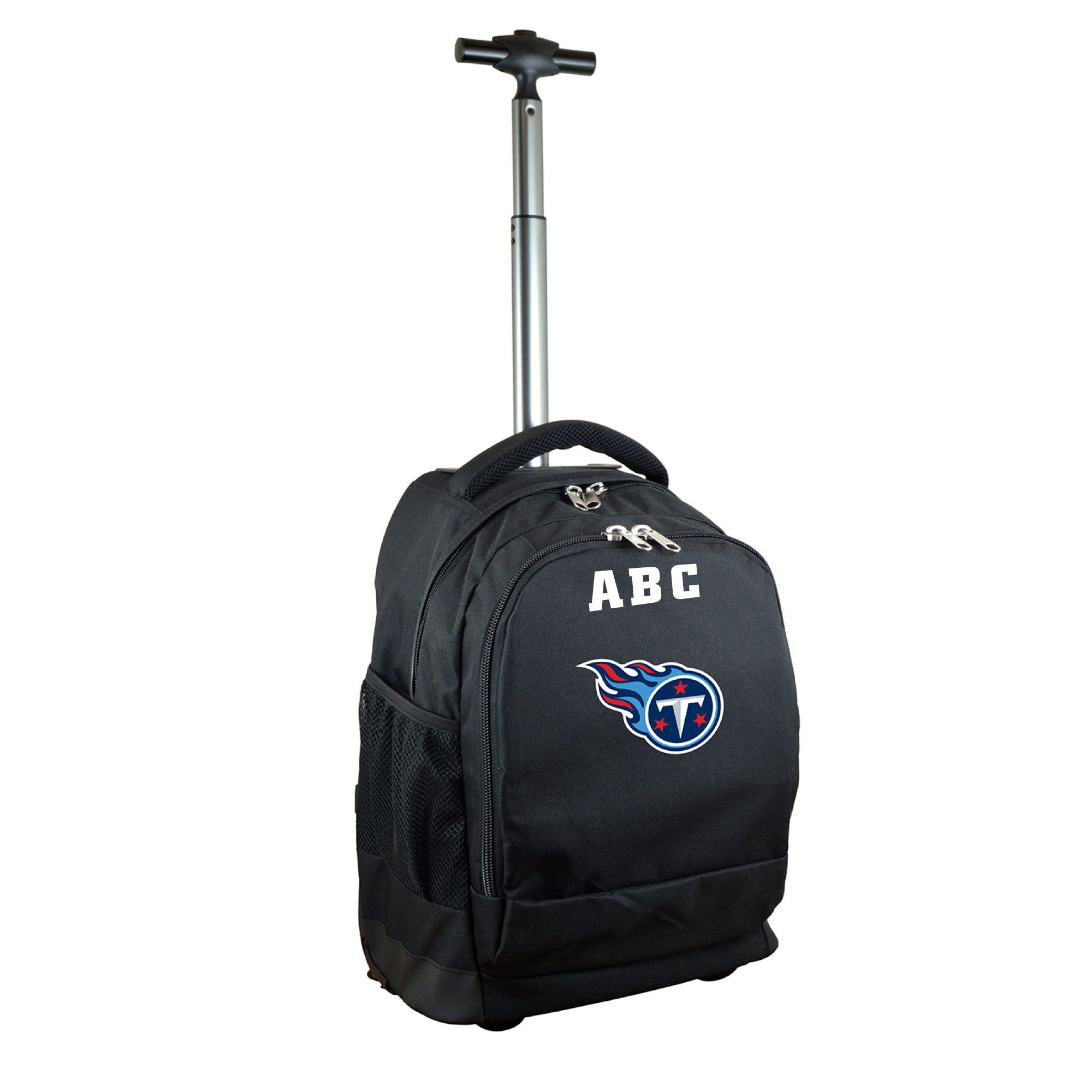 MOJO Black Tennessee Titans 19'' Personalized Premium Wheeled Backpack - Image 2