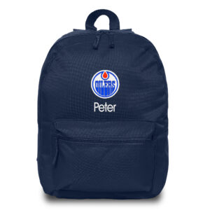 Navy Edmonton Oilers Personalized Backpack