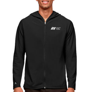 Men's Antigua Black Antelope Valley College Legacy Full-Zip Hoodie