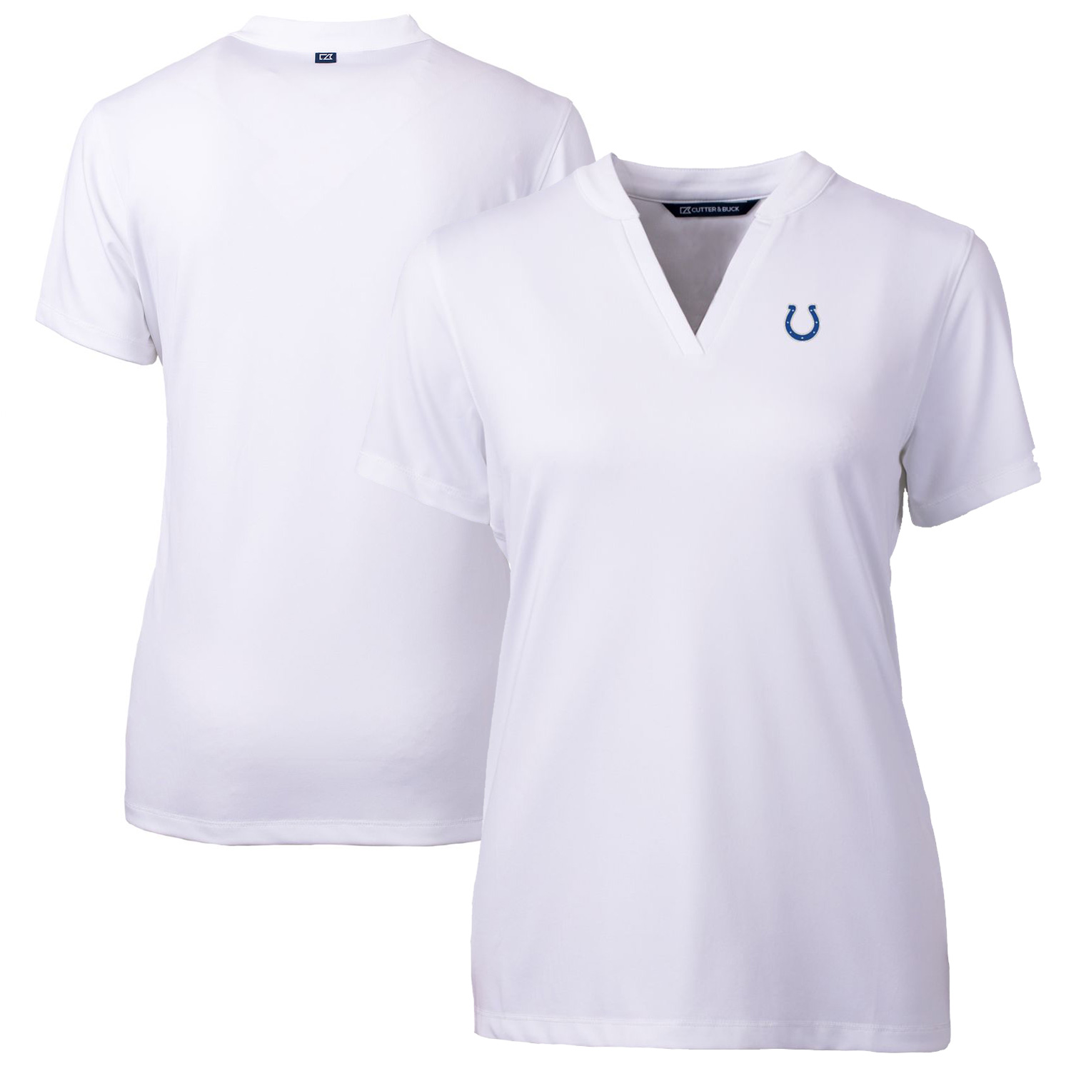 Women's Cutter & Buck White Indianapolis Colts Forge Stretch Blade Polo