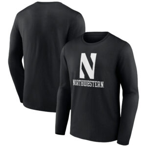 Men's Black Northwestern Wildcats Lockup Team Long Sleeve T-Shirt
