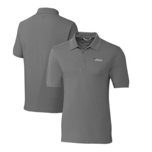 Men's Cutter & Buck Steel New York Jets Advantage Tri-Blend Pique Big & Tall Throwback Polo