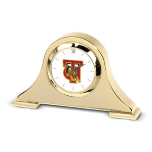 Gold Tuskegee Golden Tigers Team Napoleon Desk Clock