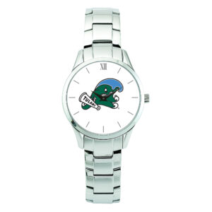 Women's Silver Tulane Green Wave Stainless Steel Bracelet Wristwatch
