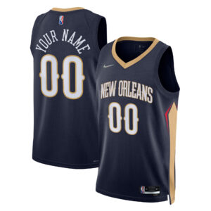 Men's Nike Navy New Orleans Pelicans 2021/22 Diamond Swingman Custom Jersey - Icon Edition