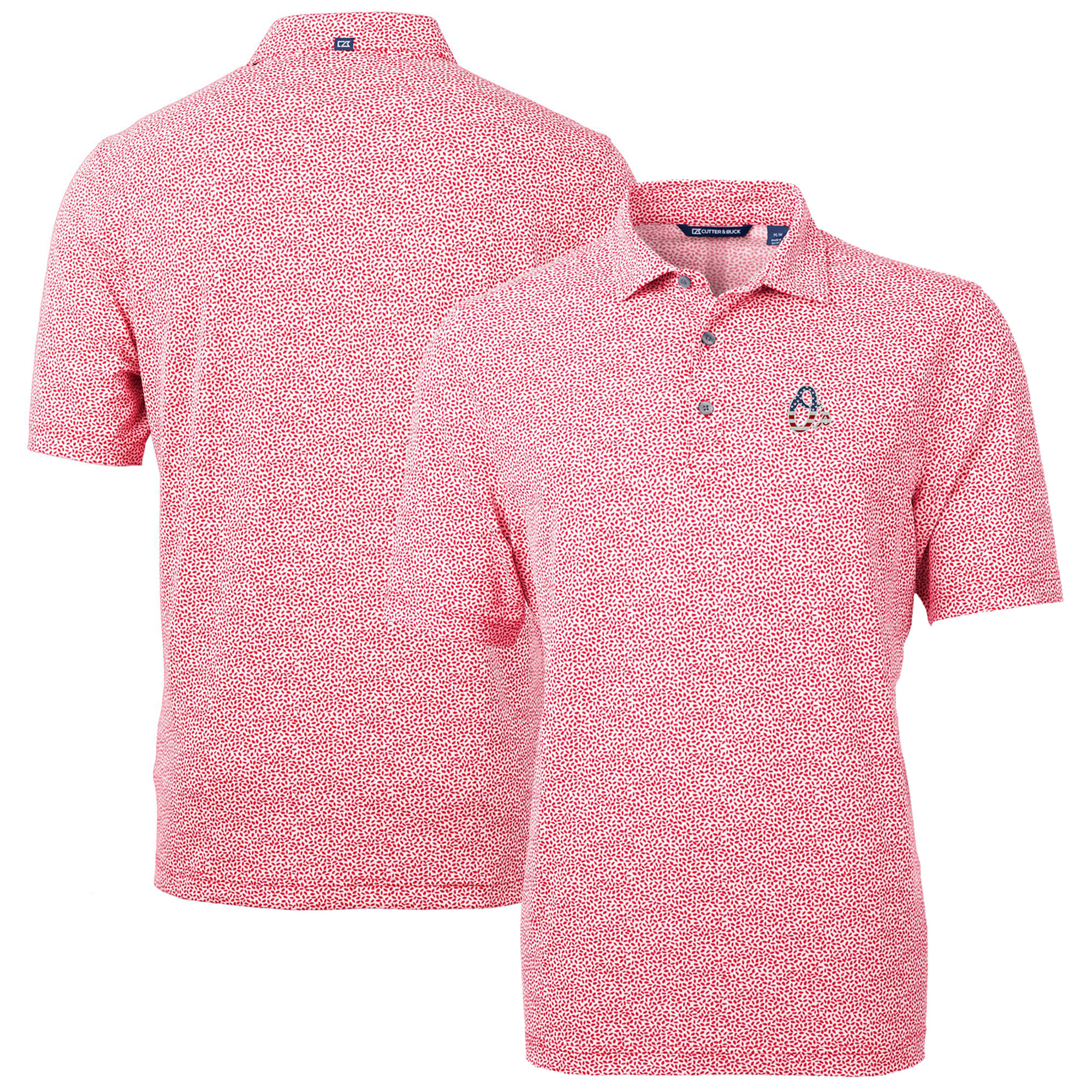 Men's Cutter & Buck Red Baltimore Orioles Americana Logo Virtue Eco-Pique Botanical Recycled Polo