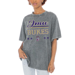Women's Gameday Couture Gray James Madison Dukes Here To Play Oversized T-Shirt