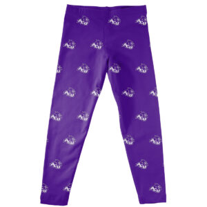 Infant Girls Vive La Fete  Purple Abilene Christian University Wildcats All Over Print Leggings