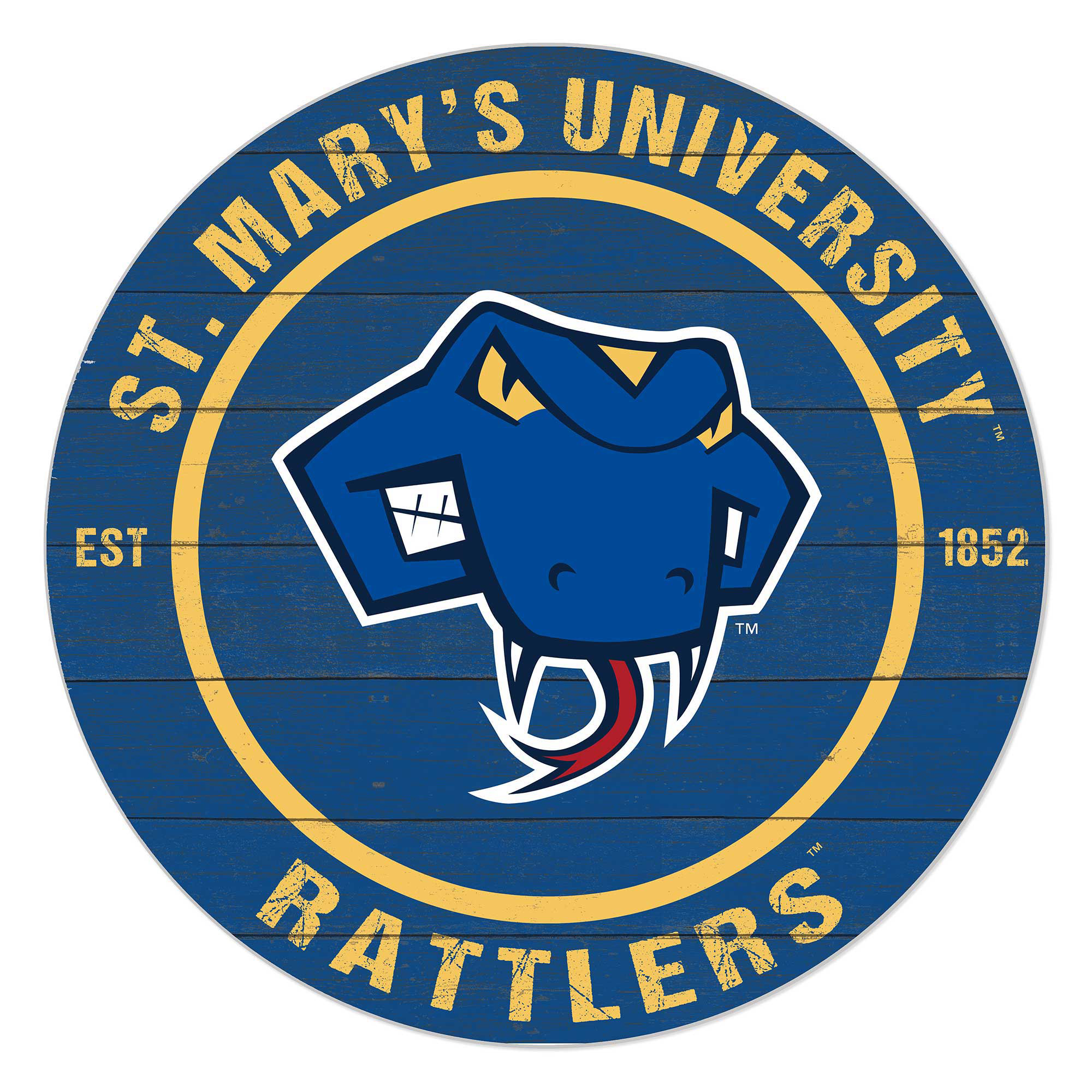 St. Mary's University Rattlers 20'' x 20'' Indoor/Outdoor Team Color Circle Sign