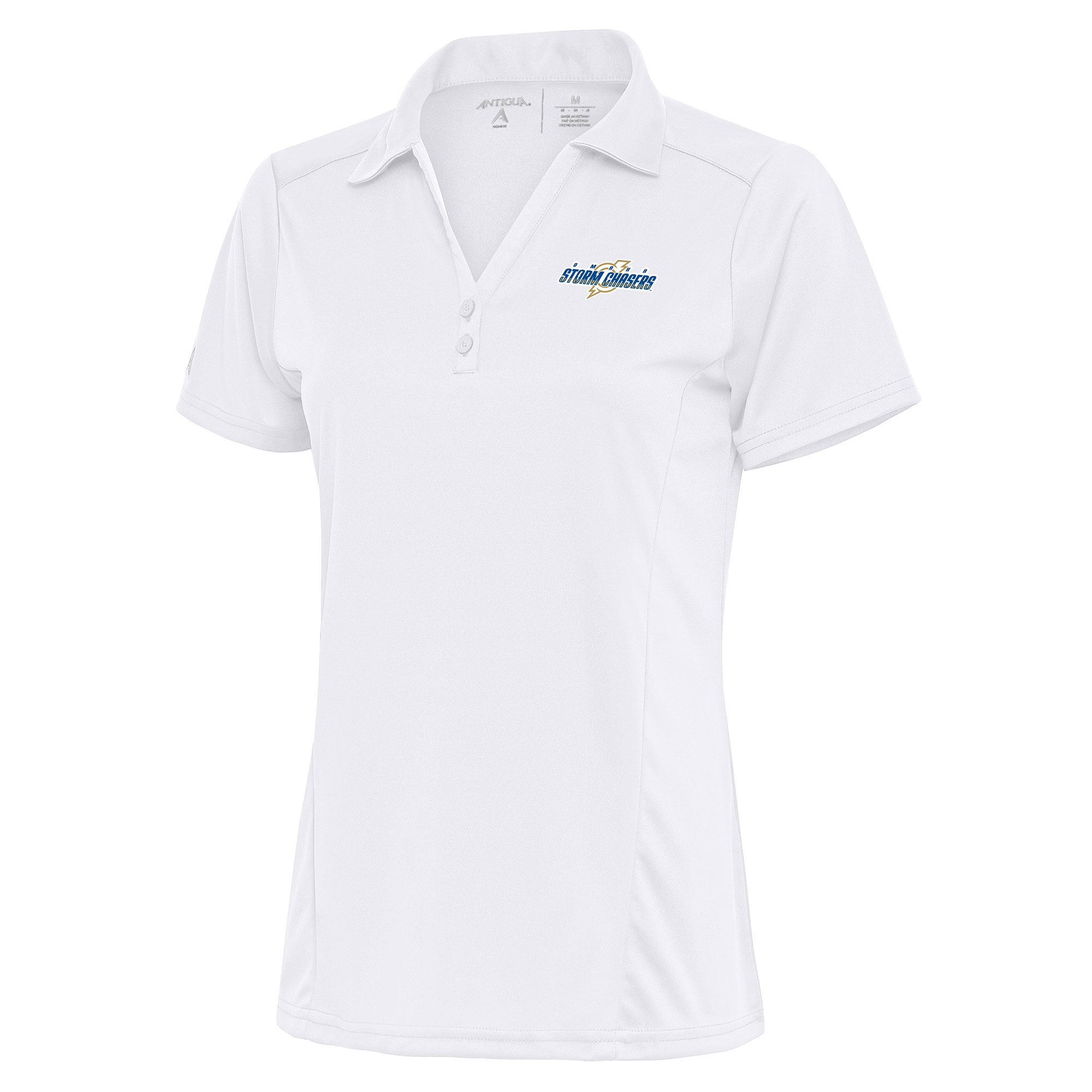 Women's Antigua White Omaha Storm Chasers Tribute Polo
