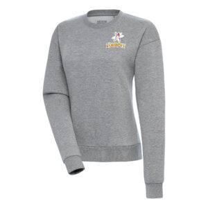 Women's Antigua  Heather Gray Albuquerque Isotopes Victory Pullover Sweatshirt