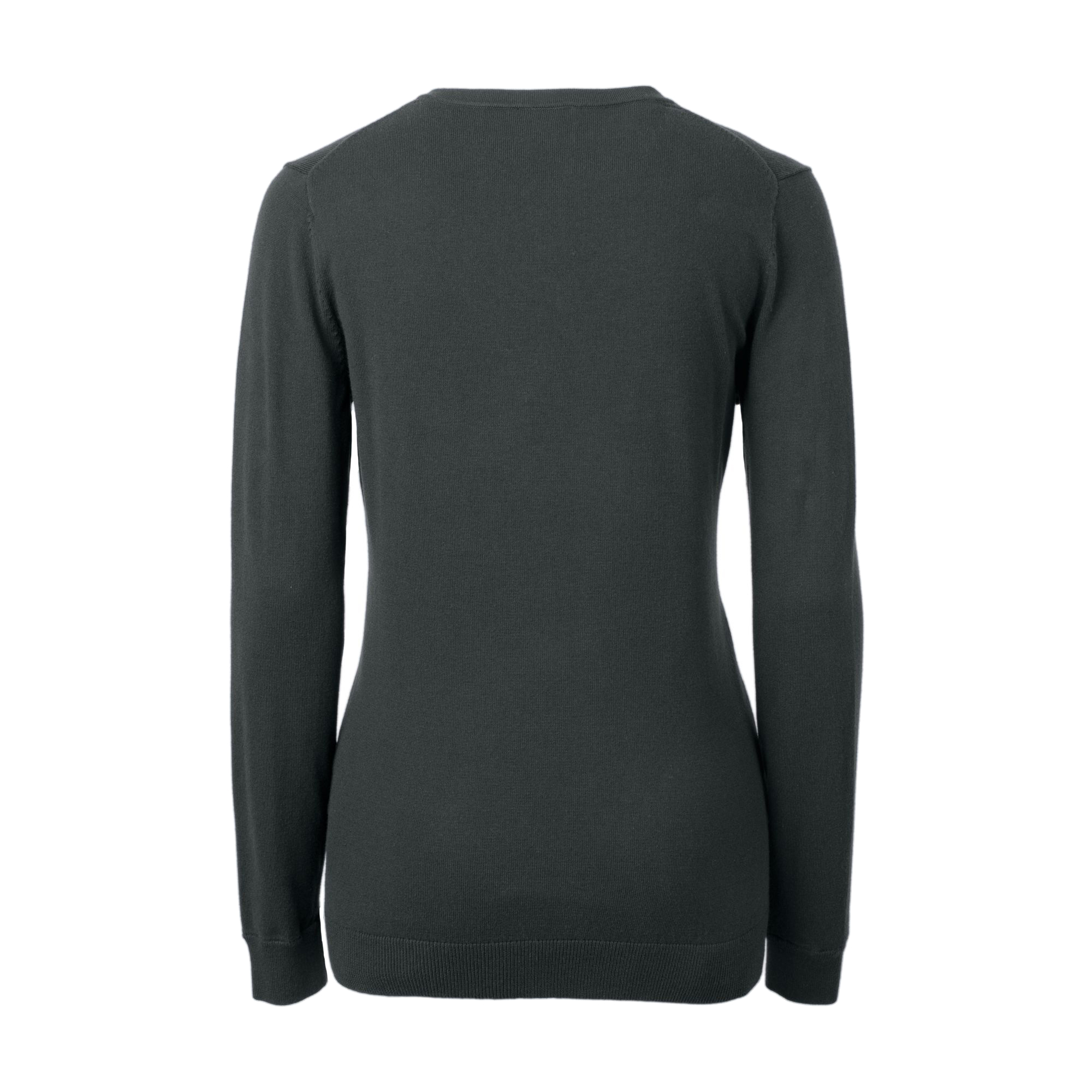 Women's Cutter & Buck Heather Charcoal Nebraska Huskers Alumni Lakemont Tri-Blend V-Neck Pullover Sweater - Image 7