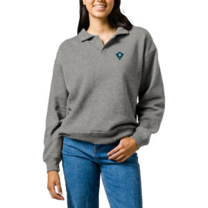 Women's League Collegiate Wear  Heather Gray UNC Wilmington Seahawks Victory Springs Tri-Blend Collared Pullover Sweatshirt