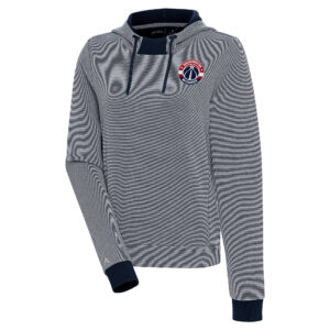 Women's Antigua  Navy Washington Wizards Axe Bunker Tri-Blend Pullover Hoodie
