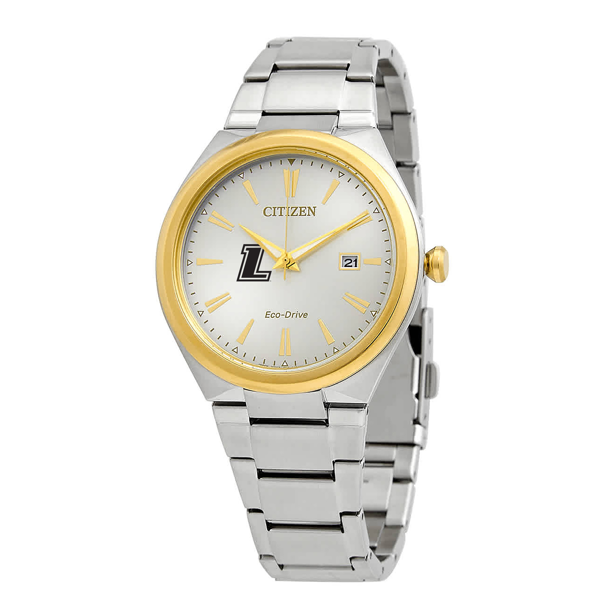 Men's Silver/Gold Loyola Greyhounds Eco-Drive Two-Tone Watch