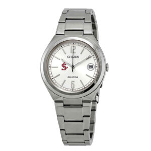Women's  Silver Santa Clara Broncos Eco-Drive Stainless Steel Watch