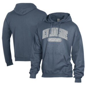 Men's Comfort Wash  Navy New Hampshire Wildcats Lightweight Fleece Pullover Hoodie