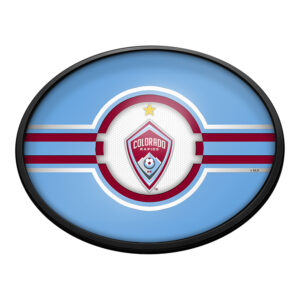 Colorado Rapids 18'' x 14'' Slimline Illuminated Striped Oval Wall Sign