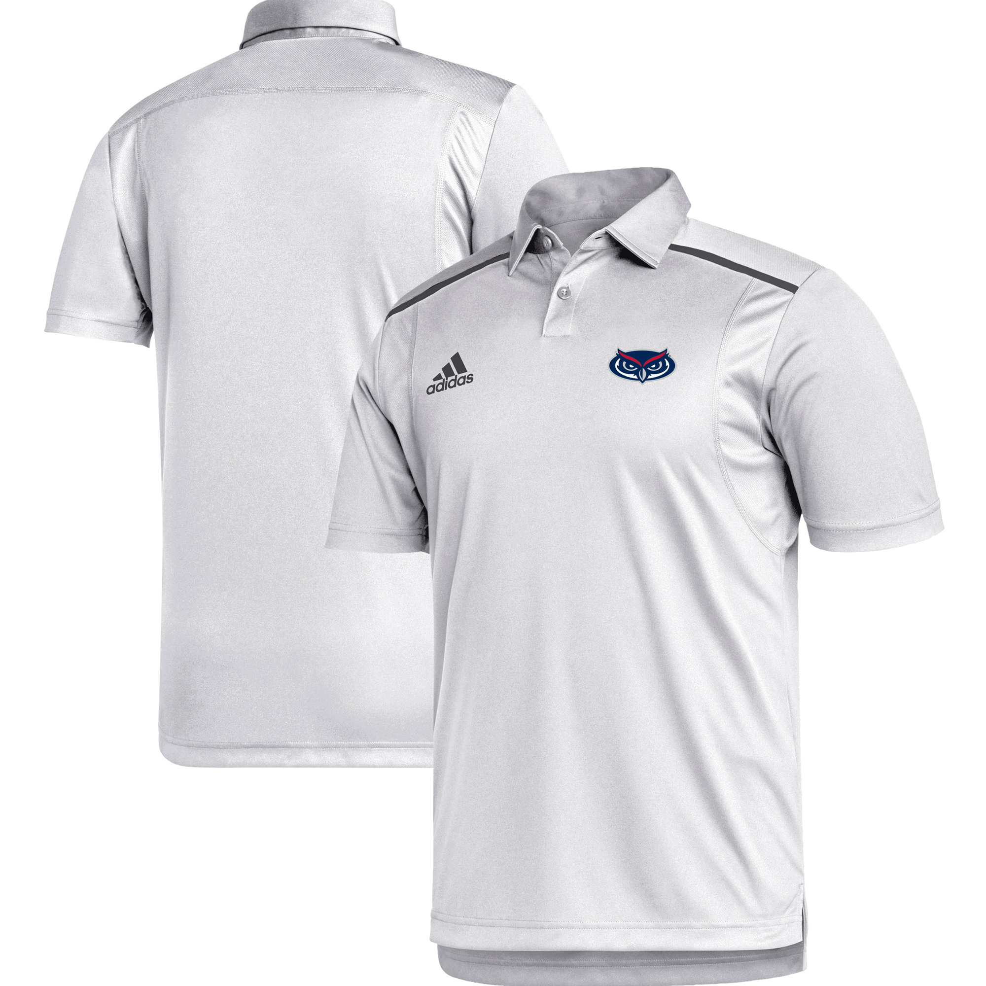 Men's adidas White Florida Atlantic Owls Team Issue Polo - Image 2
