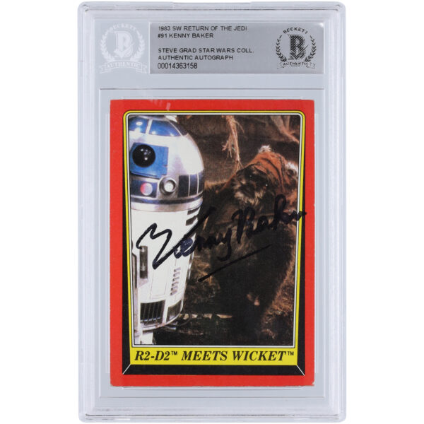Kenny Baker Star Wars Autographed 1983 Topps Return of the Jedi #91 BGS Authenticated Card