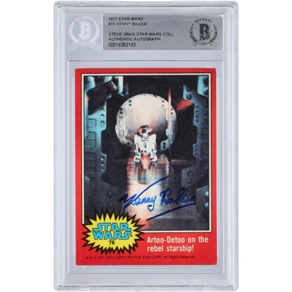 Kenny Baker Autographed 1977 Topps Star Wars #76 BGS Authenticated Card