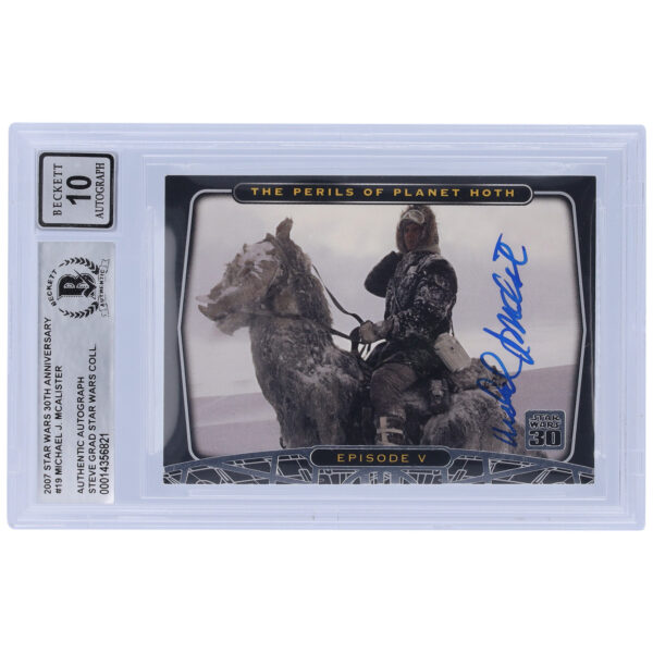 Michael McAlister Star Wars Autographed 2007 Topps 30th Anniversary #19 BGS Authenticated 10 Card - Image 4