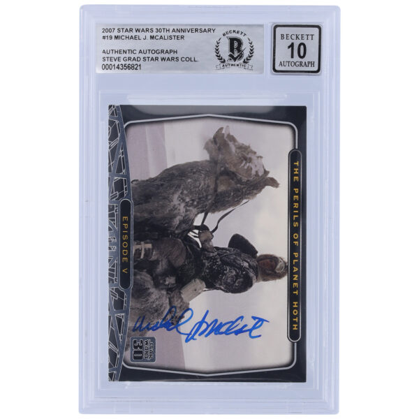 Michael McAlister Star Wars Autographed 2007 Topps 30th Anniversary #19 BGS Authenticated 10 Card