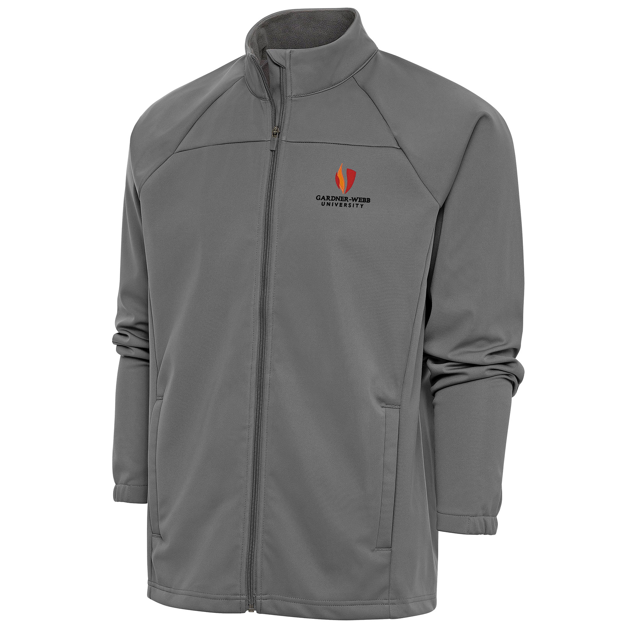 Men's Antigua Steel Gardner-Webb Bulldogs Links Full-Zip Golf Jacket