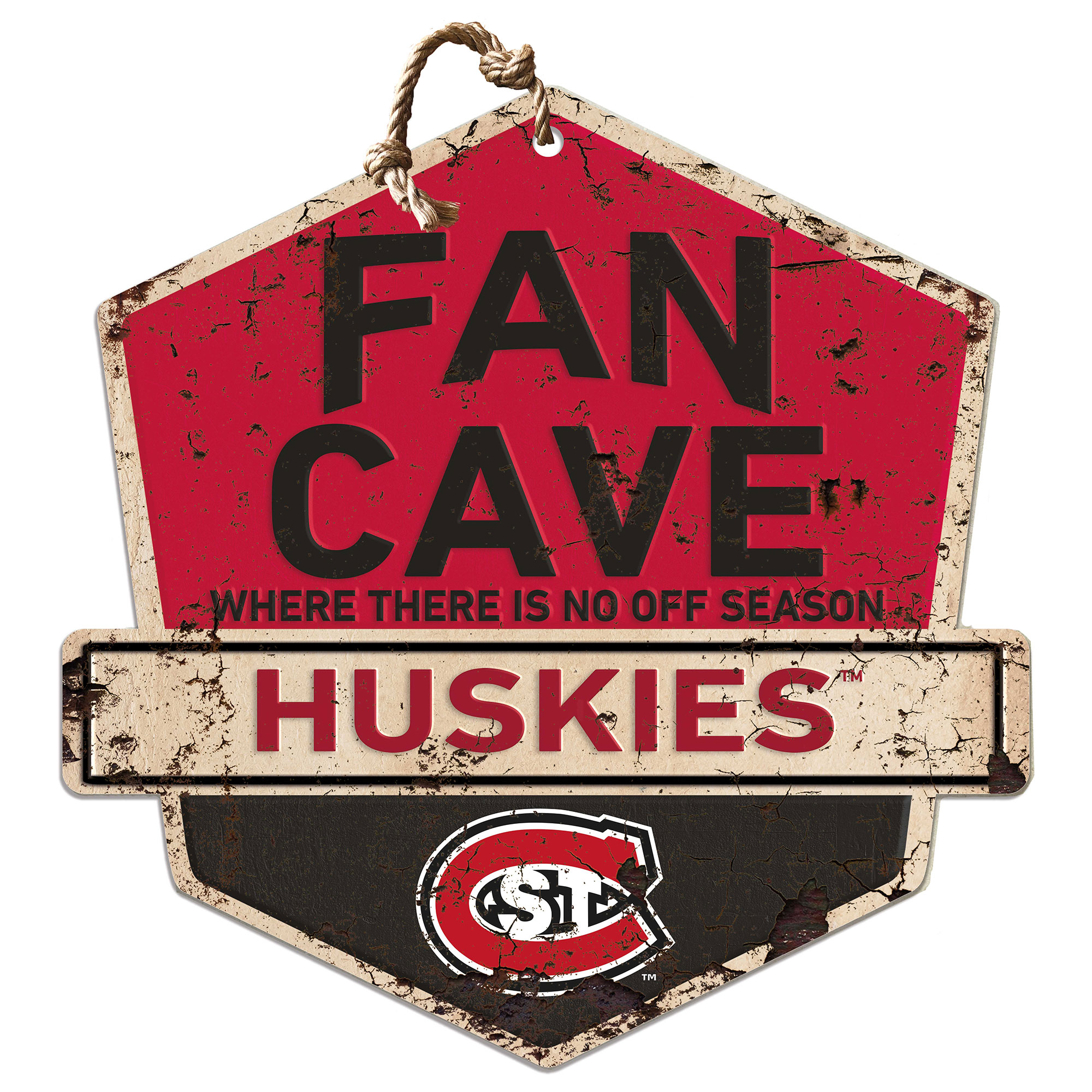 St. Cloud State Huskies 20" x 20" Fan Cave Badge Sign - Image 2