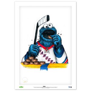 Cookie Monster New York Rangers 14" x 20" Sesame Street Limited Edition Fine Art Print