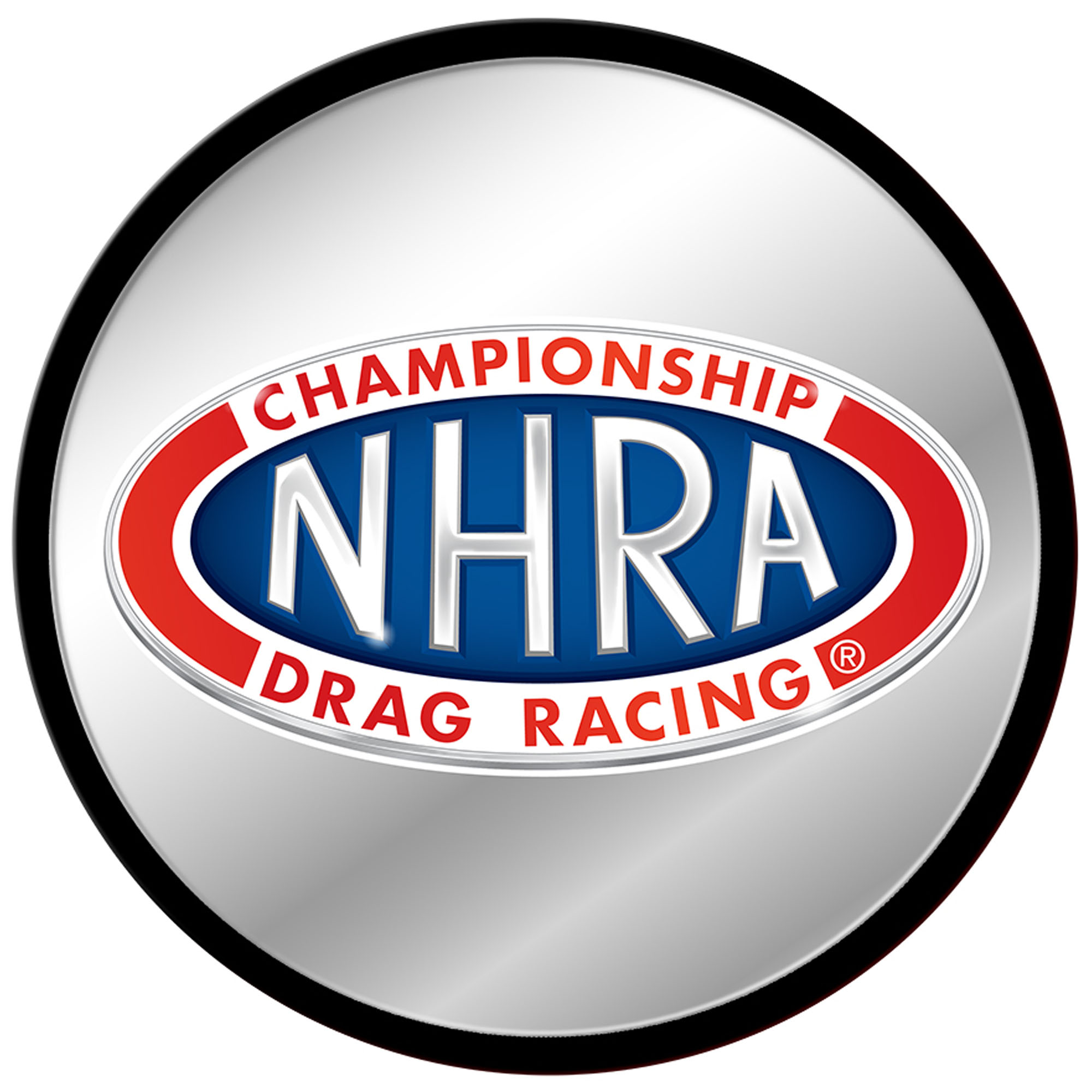 NHRA Championship Drag Racing 17.5" Modern Disc Mirrored Wall Sign - Image 8