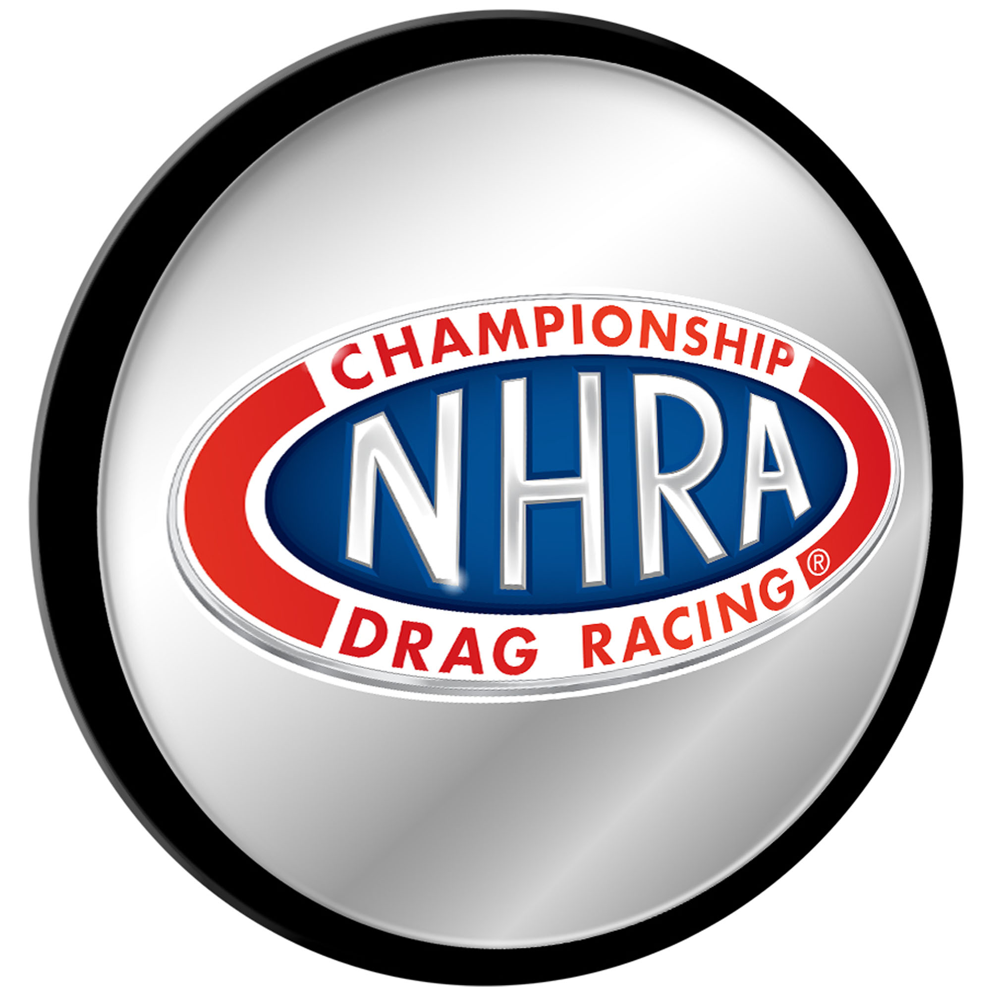 NHRA Championship Drag Racing 17.5" Modern Disc Mirrored Wall Sign - Image 3
