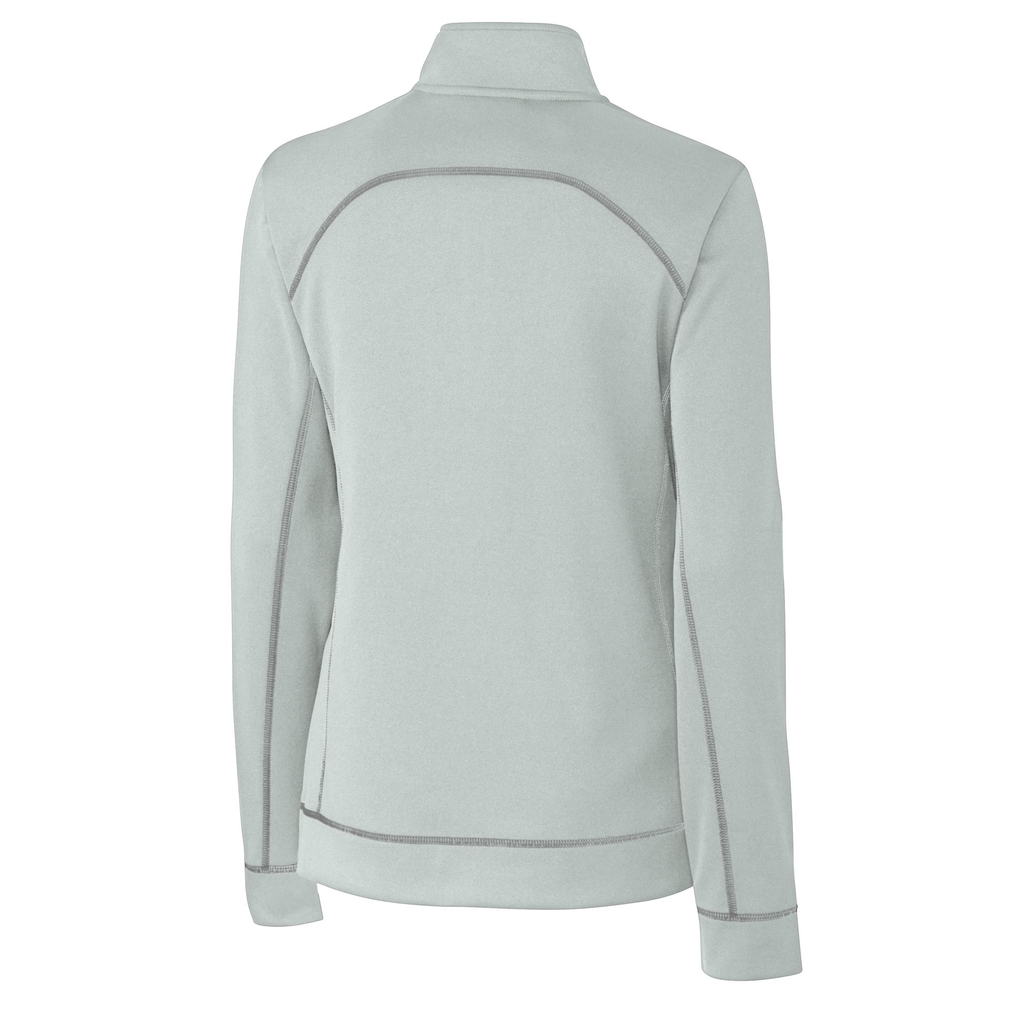 Women's Cutter & Buck Gray Corpus Christi Hooks Clique Helsa Performance Half-Zip Sweatshirt - Image 4