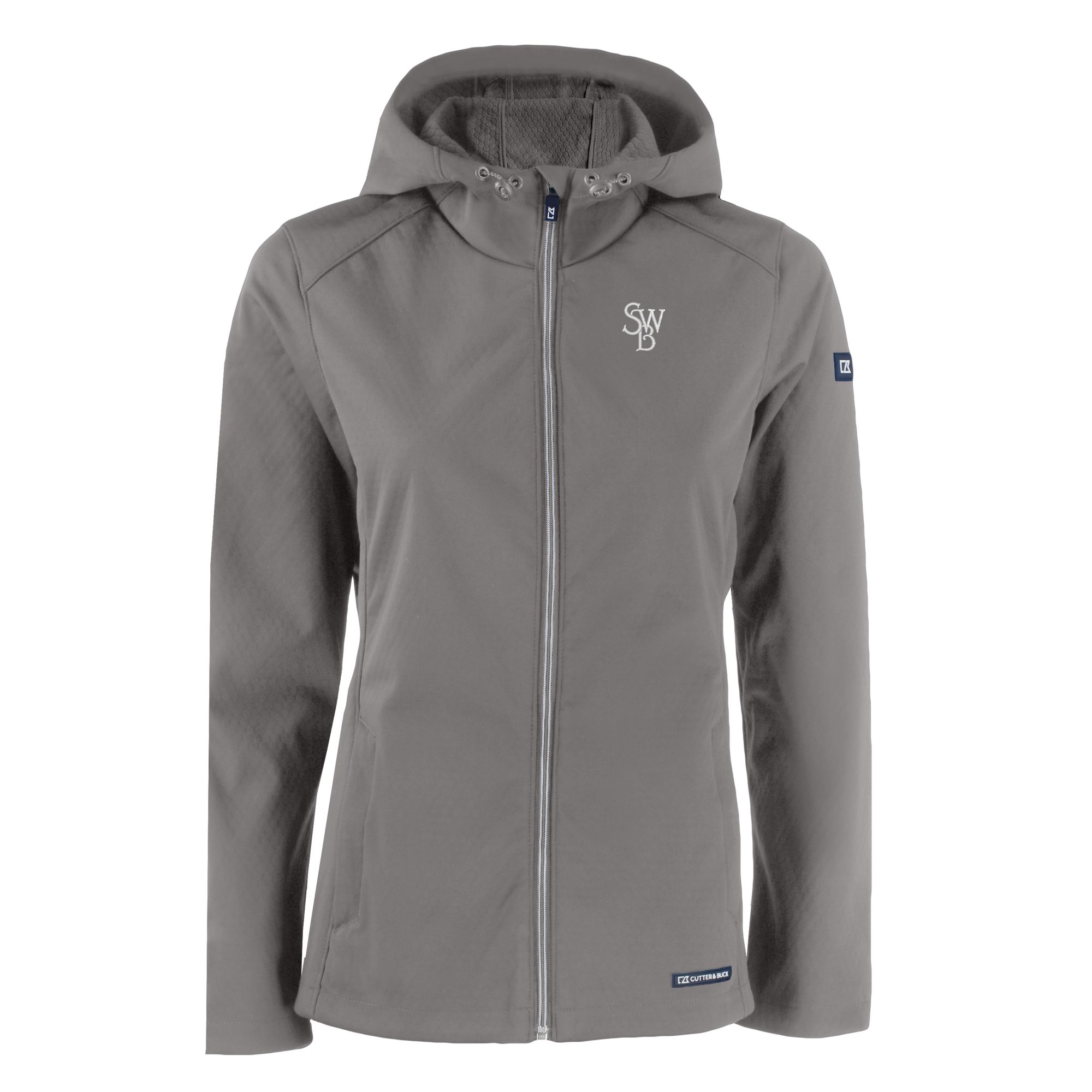 Women's Cutter & Buck Steel Scranton Wilkes-Barre RailRiders Evoke Eco Softshell Recycled Full-Zip Jacket - Image 3