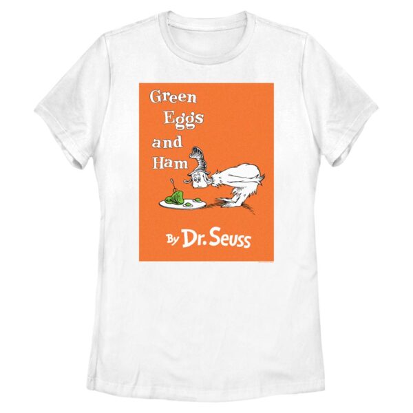 Women's Mad Engine White Dr. Seuss Green Eggs and Ham Classic Cover Graphic T-Shirt
