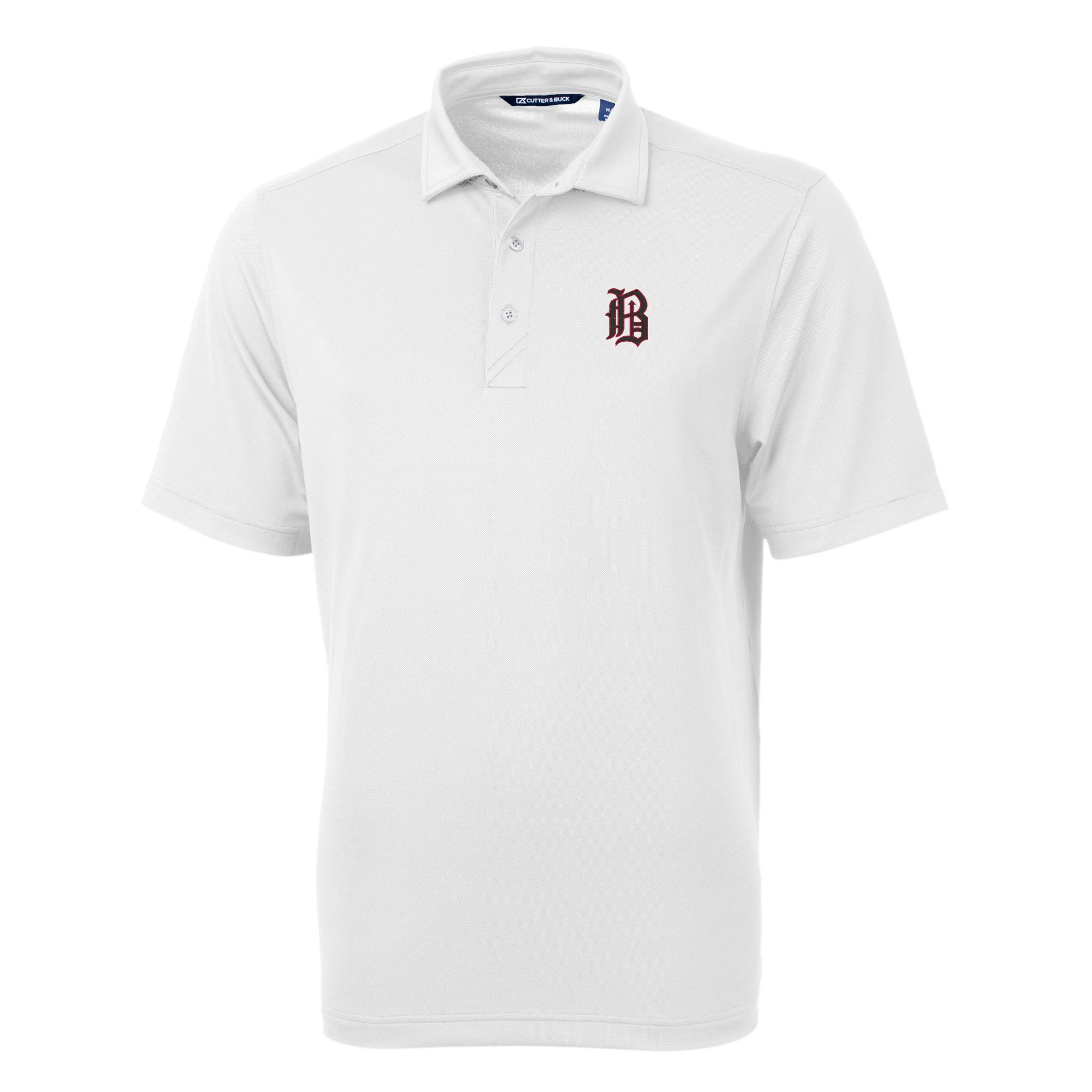 Men's Cutter & Buck White Birmingham Barons Virtue Eco Pique Recycled Polo - Image 3