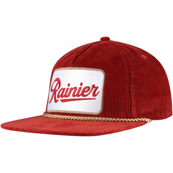 Men's Red Rainier Corduroy Rope Golf Snapback Hat