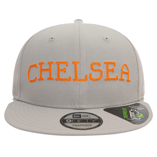 Men's New Era Gray Chelsea Repreve Chainstitch 9FIFTY Snapback Hat - Image 8