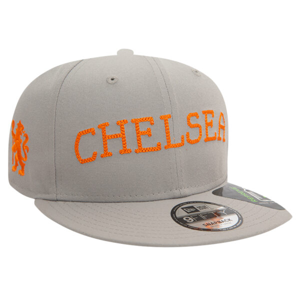 Men's New Era Gray Chelsea Repreve Chainstitch 9FIFTY Snapback Hat - Image 9