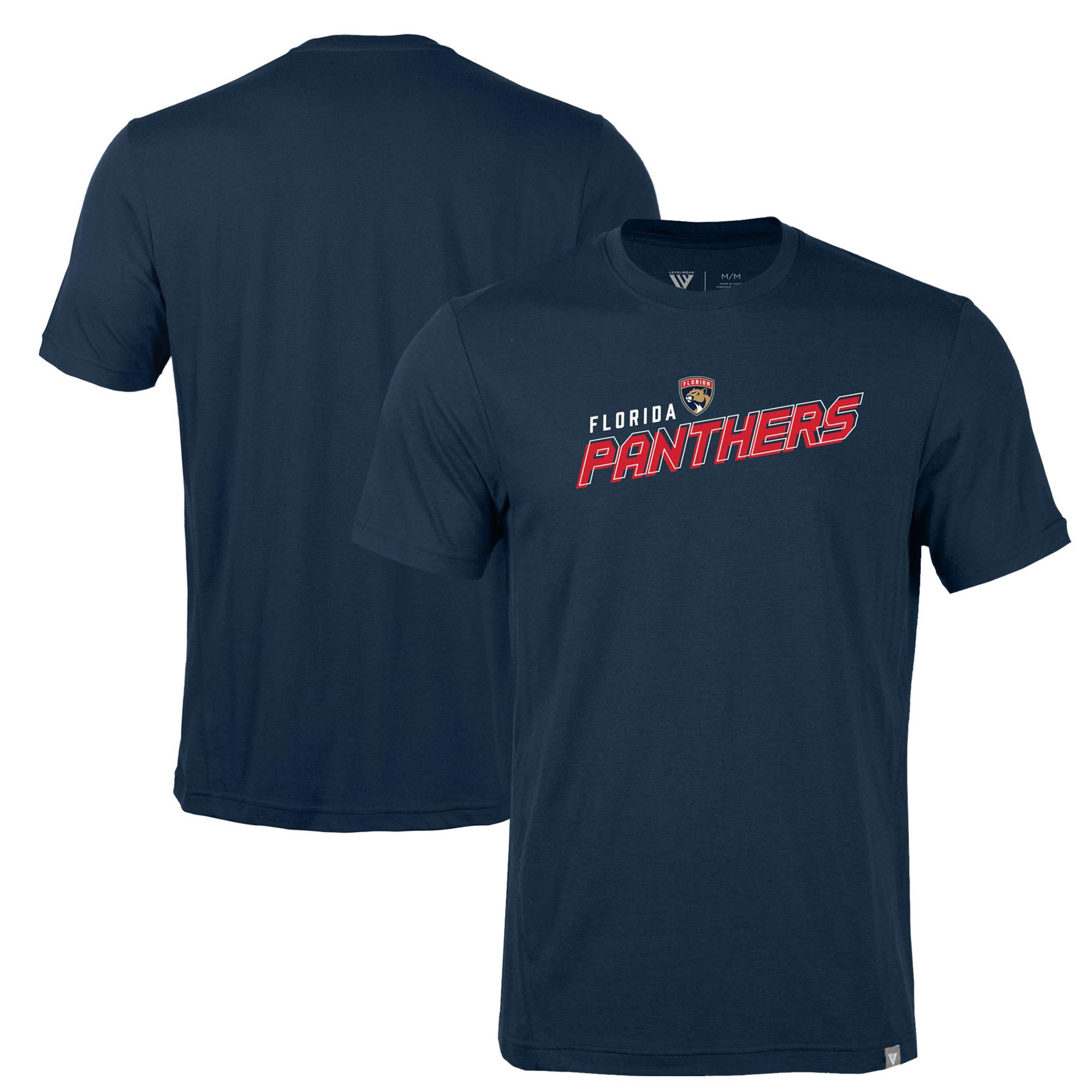 Men's Levelwear Navy Florida Panthers Thrive Premier 2.0 Tri-Blend T-Shirt