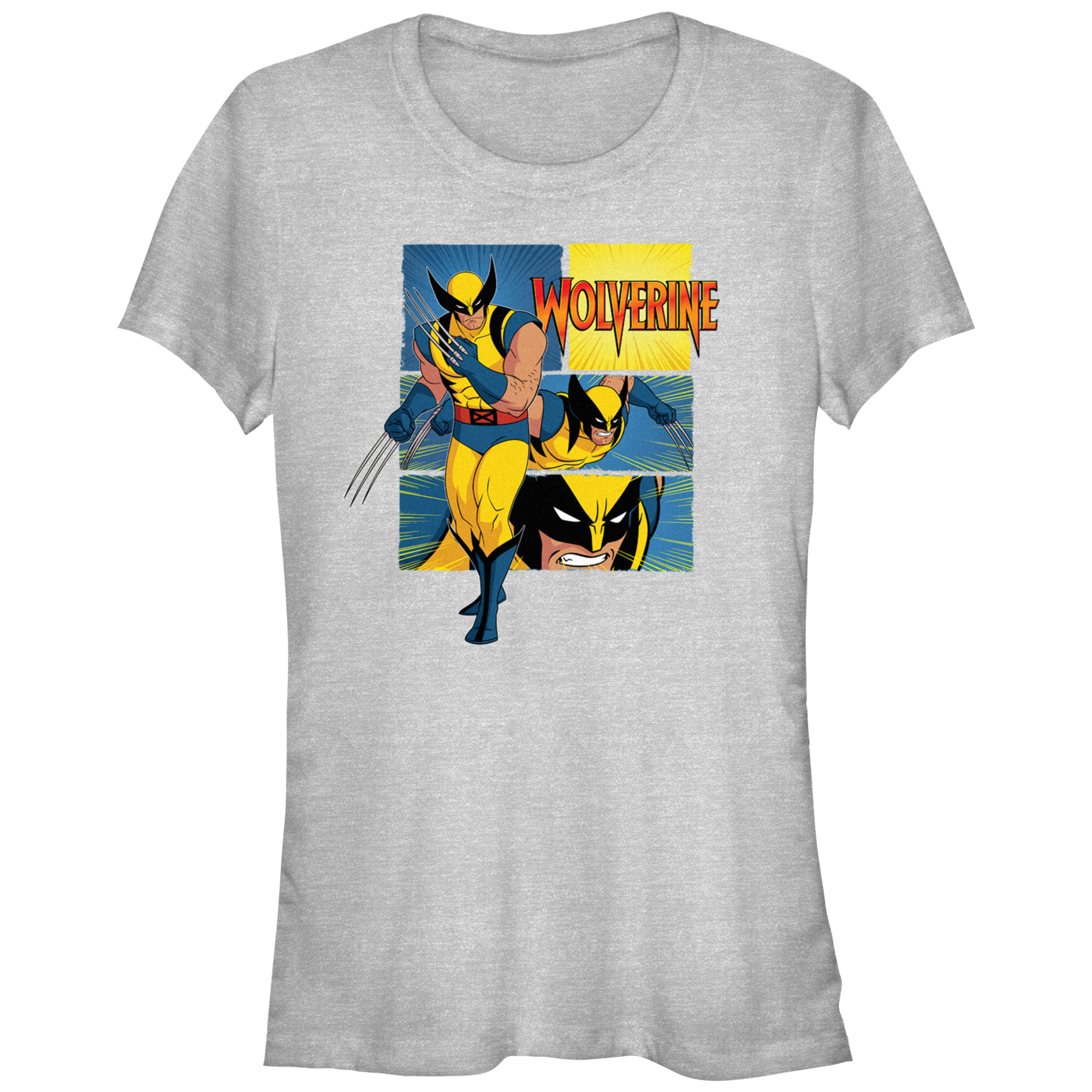 Women's Mad Engine Wolverine Heather Gray X-Men Poses '97 Graphic T-Shirt