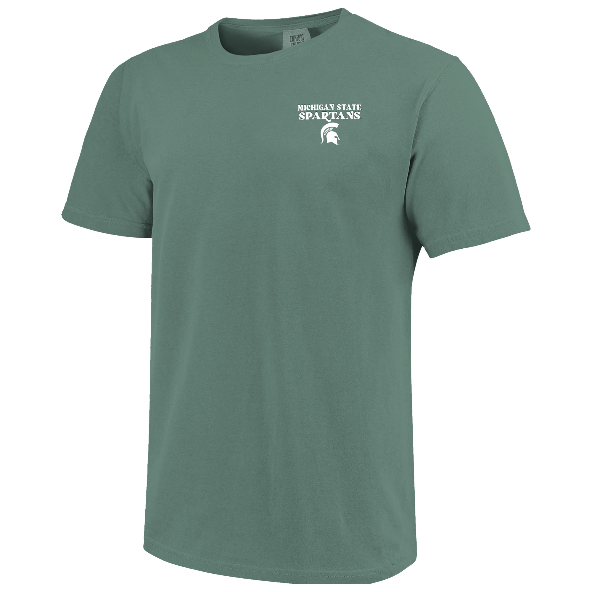 Women's Green Michigan State Spartans Comfort Colors Checkered Mascot T-Shirt - Image 6
